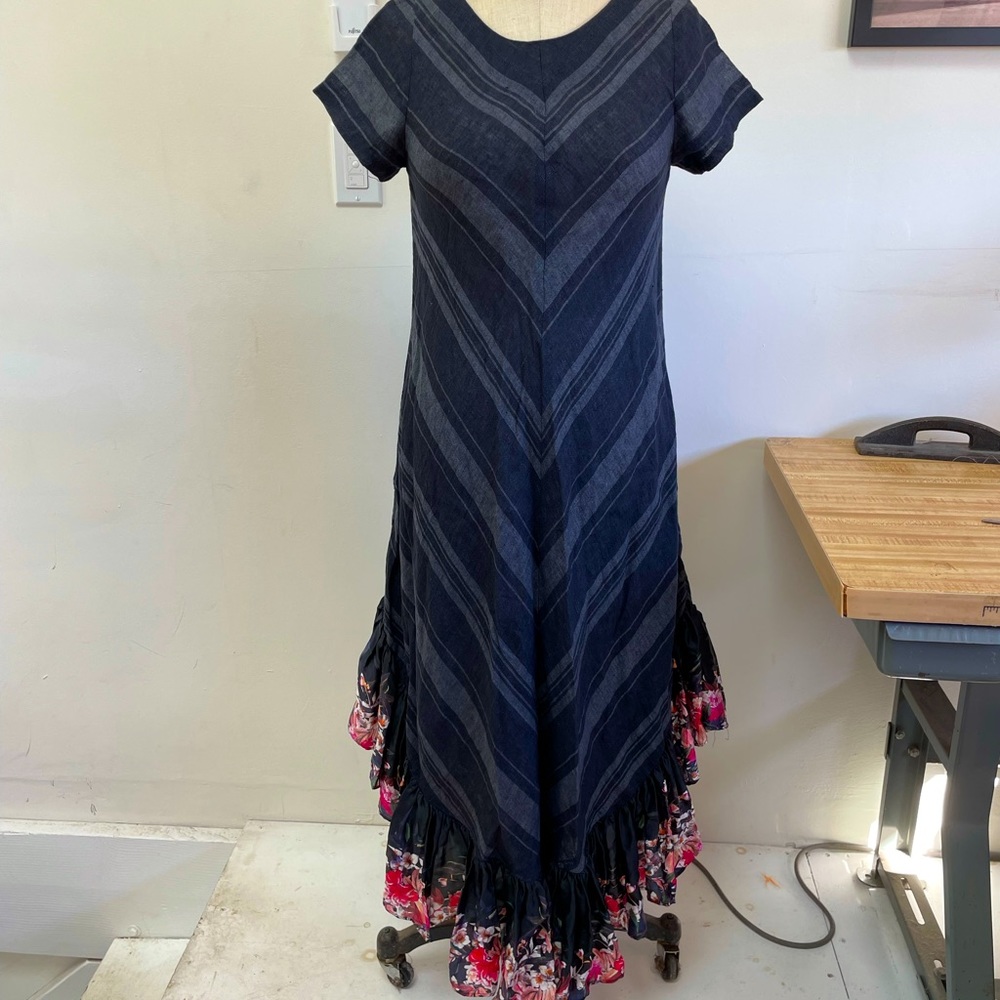 Bias cut Linen and Silk CDC dress from the brand Warm